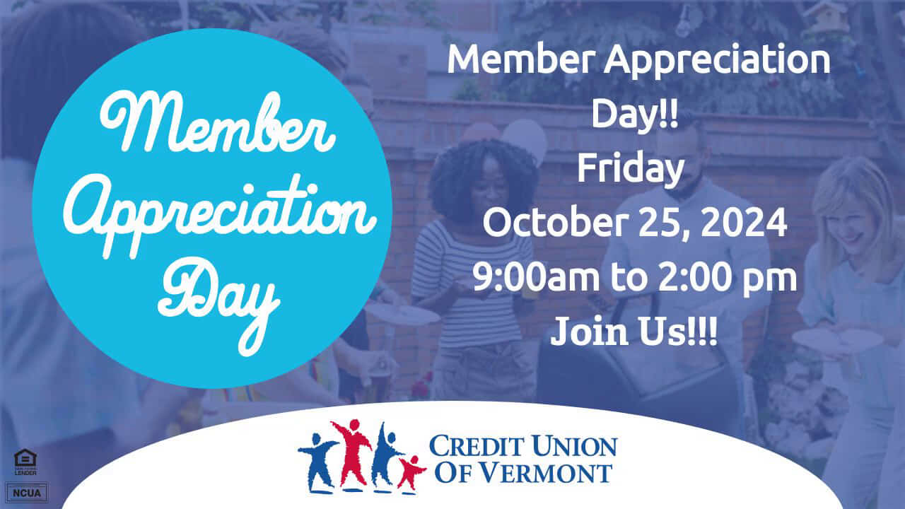 Member Apprediation Day is Friday, October 25, 2024. Join us between 9:00am and 2:00pm!